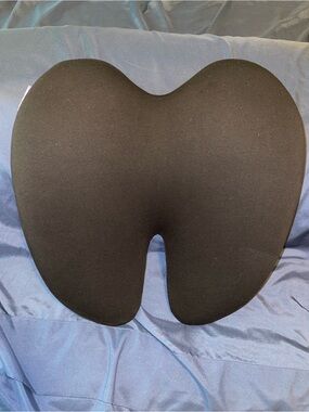 Cushion Lab - Black Ergonomic Memory Foam Lumbar Cushion - Home Comfort